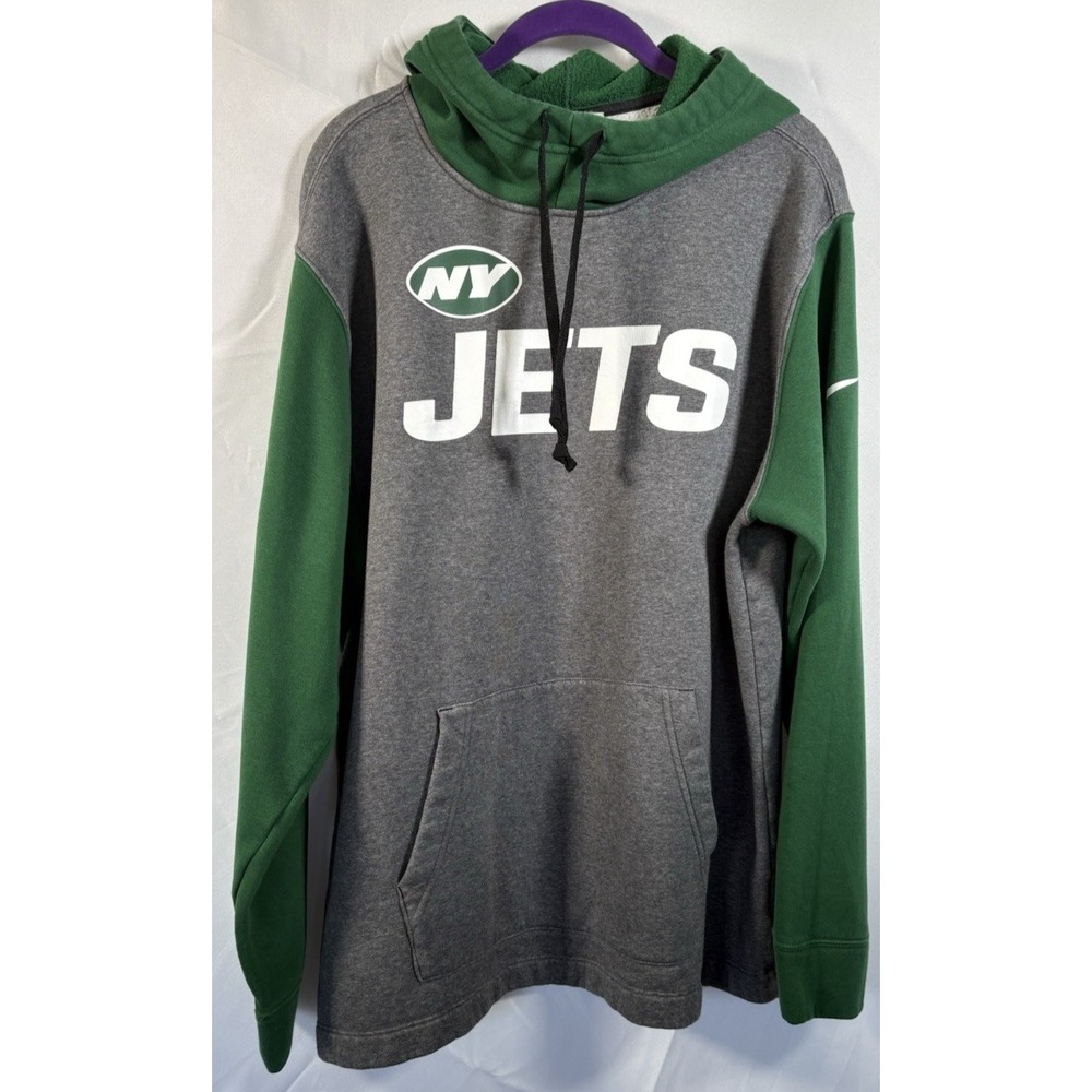 Officially licensed Nike Hoodie Size L New York Jets Pockets Pullover‎